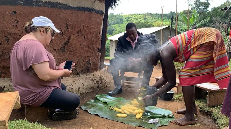 Ugandan local food cooking